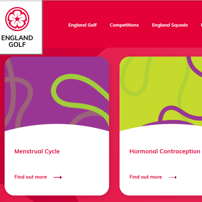 menstrual health sport tasmania golf england